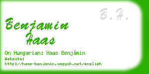 benjamin haas business card