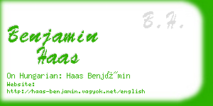 benjamin haas business card